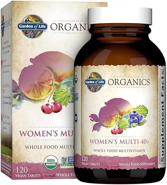 Garden of Life Multivitamin for Women 40 Plus, Organics Womens Vitamins, Hormone & Breast Health Support Blend, Vegan, 120 Tablets - Image 1