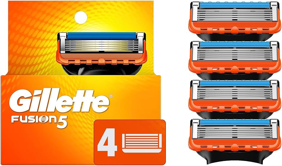 Gillette Fusion5 Razor Refills for Men, 4 Razor Blade Refills - Product Image