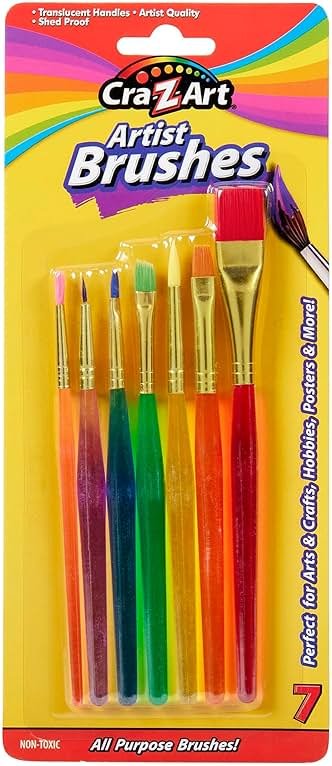 Cra-Z-Art Artist Brushes, Assorted Sizes Blist Carded, 7 Count - Product Image