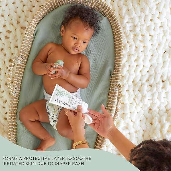 The Honest Company Hypoallergenic Diaper Rash Cream, Moisturizing, Calming Zinc Oxide Ointment, NEA Recognized Cruelty-Free, 2.5 oz - Image 4