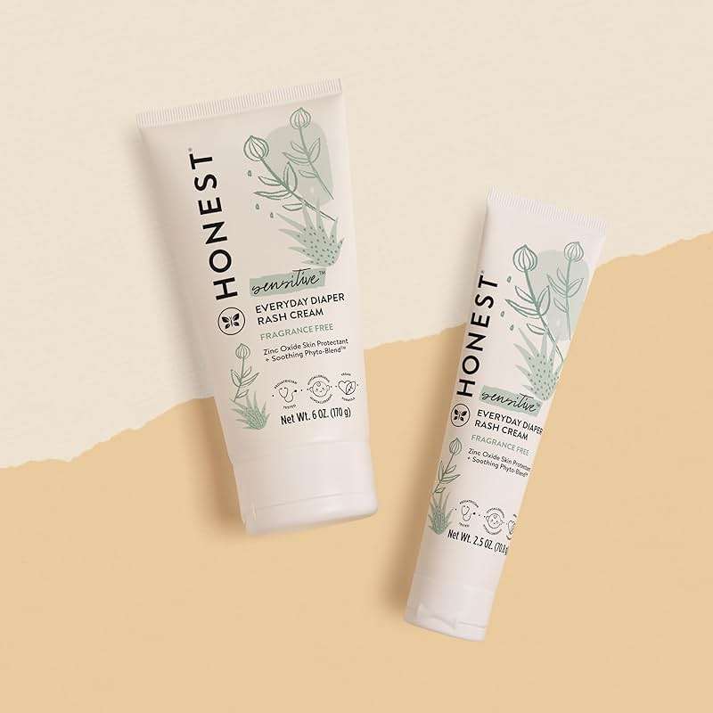 The Honest Company Hypoallergenic Diaper Rash Cream, Moisturizing, Calming Zinc Oxide Ointment, NEA Recognized Cruelty-Free, 2.5 oz - Image 8