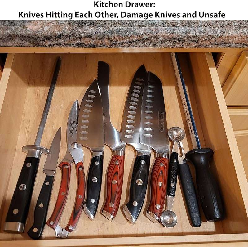 Ergo Chef 5pc Universal Knife Edge Guard Set Multicolored / Multi-sized / for Chef knife, Santoku, Bread, Utility and Paring knives - Image 4