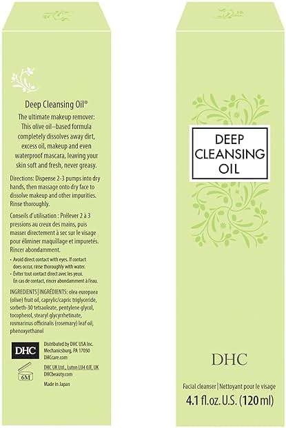 DHC Deep Cleansing Oil Medium, Facial Cleansing Oil, Makeup Remover, Cleanses without Clogging Pores, Residue-Free, Fragrance and Colorant Free, All Skin Types, 4.1 fl. oz. - Image 4