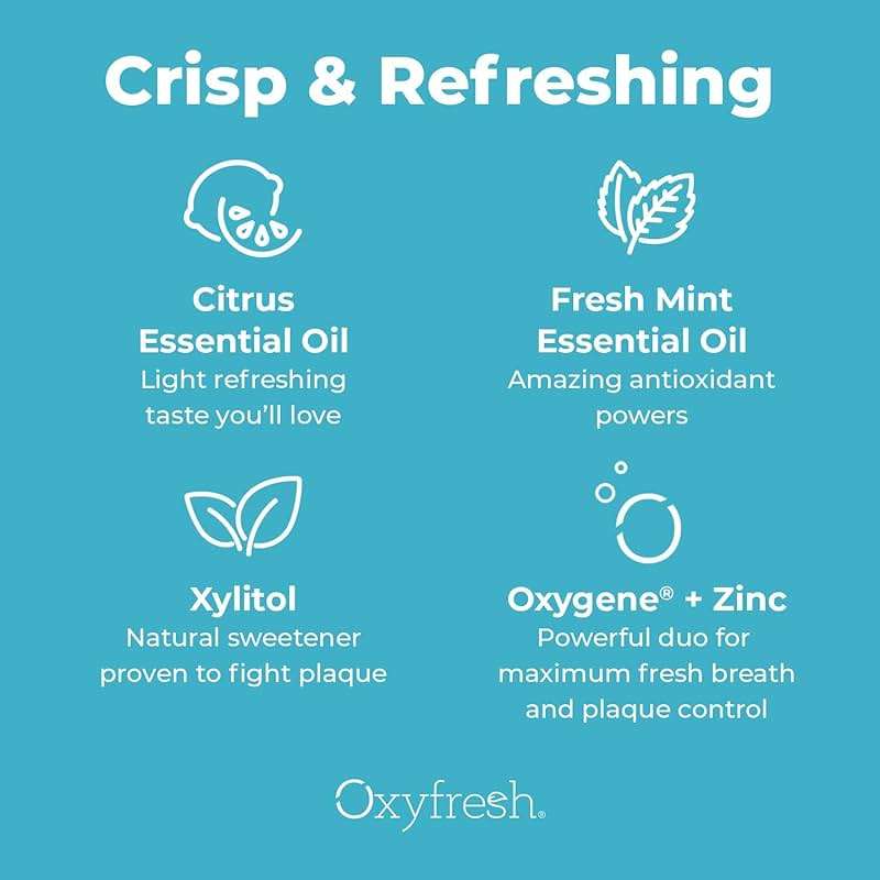 Oxyfresh Lemon Mint Fresh Breath Mouthwash – Bad Breath Treatment – SLS & Fluoride Free – Alcohol Free, Gentle Nonburning with Xylitol & Essential Oils – 16 Fl Oz - Image 8