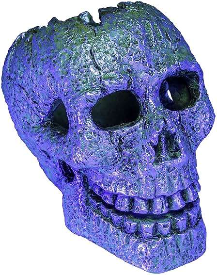 GloFish Skull Ornament, Detailed Aquarium Ornament, Hideaway For Fish - Image 2