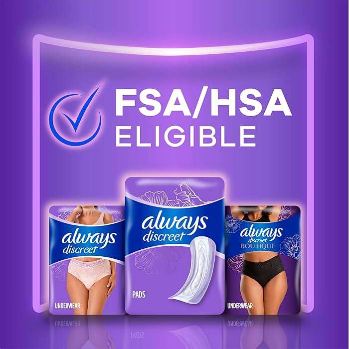 Always Discreet Adult Incontinence Pads for Women, Drier, 4 Drop Long Length, Moderate Absorbency, Pads for Bladder Control Management, Bladder Leaks, & Postpartum Pads, 54ct - Image 8