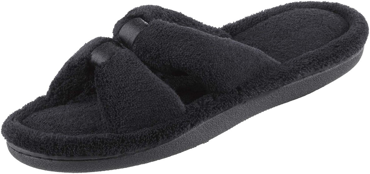 isotoner Women's Signature X-Slide Slipper, Satin Trim with Memory Foam - Product Image