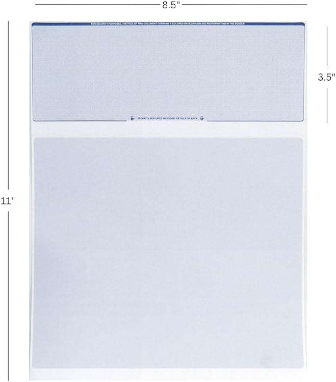 CheckOMatic Business Check Paper, Blank Computer Checks on Top, 100 Sheets | Diamond Blue, Compatible with QuickBooks, Laser/Inkjet Printers, Security Features, 24lb Paper, Business Payroll Checks - Image 3