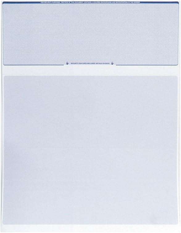 CheckOMatic Business Check Paper, Blank Computer Checks on Top, 100 Sheets | Diamond Blue, Compatible with QuickBooks, Laser/Inkjet Printers, Security Features, 24lb Paper, Business Payroll Checks - Image 5