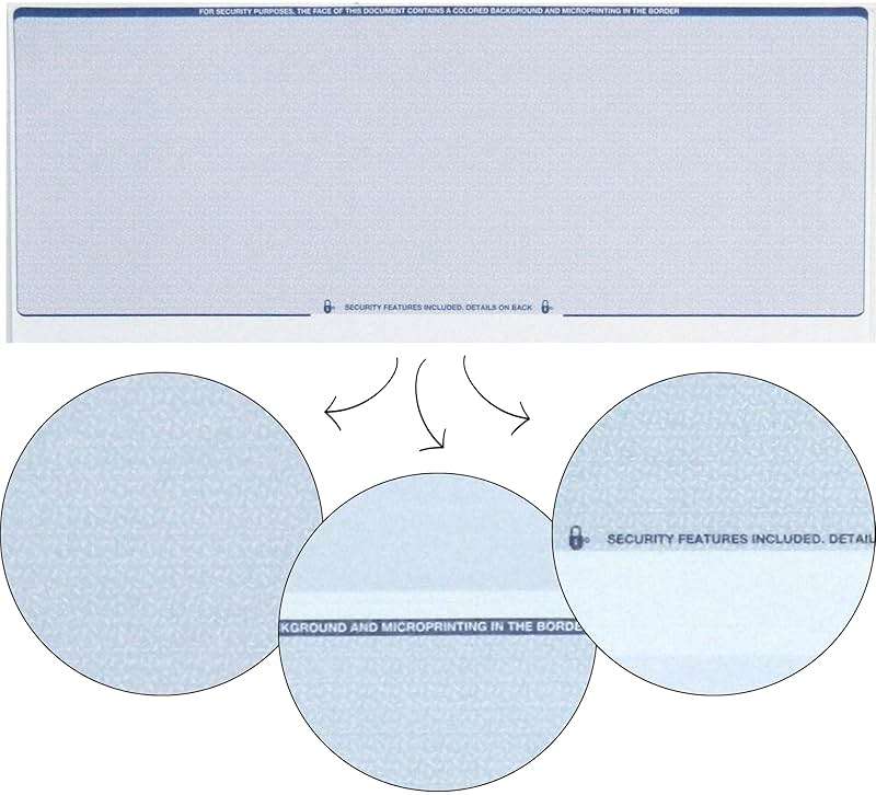 CheckOMatic Business Check Paper, Blank Computer Checks on Top, 100 Sheets | Diamond Blue, Compatible with QuickBooks, Laser/Inkjet Printers, Security Features, 24lb Paper, Business Payroll Checks - Image 7
