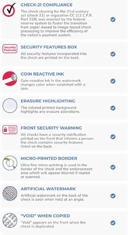 CheckOMatic Business Check Paper, Blank Computer Checks on Top, 100 Sheets | Diamond Blue, Compatible with QuickBooks, Laser/Inkjet Printers, Security Features, 24lb Paper, Business Payroll Checks - Image 8