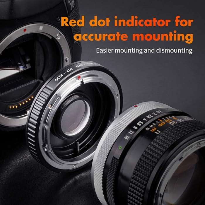 K&F Concept Pro Lens Mount Adapter Compatible for Canon FD FL 35mm SLR Lens to Canon EOS (EF, EF-S) Camera, Compatible with Canon 1D, 1DS, Mark II, III, IV, Digital Rebel T5i, T4i, T3i, T3 - Image 3