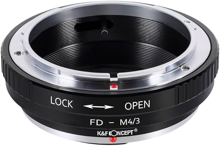 K&F Concept Lens Mount Adapter Ring Compatible with Canon FD Lens to Micro Four Thirds M4/3 Olympus Pen and Panasonic Lumix Cameras - Product Image