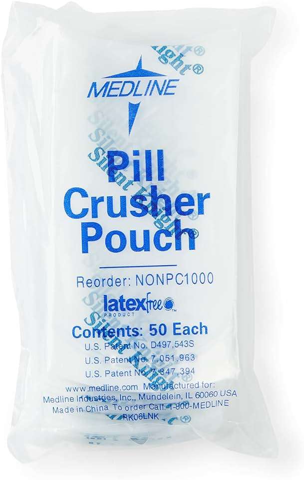 Medline Silent Knight Pill Crusher Medication Pouches, 1000 Count | Durable Puncture-Resistant Plastic, Safe and Sealed Storage, Label Sticker for Identification, Compact Size for Travel - Image 3