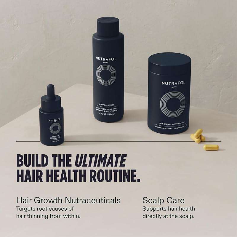 Nutrafol Men's Hair Growth Supplements, Clinically Tested for Visibly Thicker Hair and Scalp Coverage, Dermatologist Recommended - 1 Month Supply - Image 9