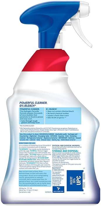 Lysol Cleaner Hydrogen Peroxide Multi-Purpose Cleaner Spray, Citrus, 32 Fluid Ounce - Image 7
