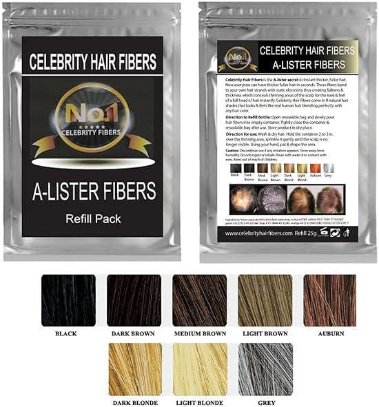 Hair Building Fibers- A-Lister REFILL Pak for Toppik, Nanogen, Xfusion, any Brand (100g, Medium Brown) - Image 1