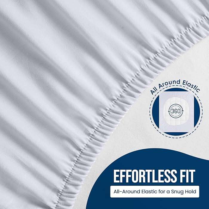 Twin Size Mattress Protector Waterproof, Premium 200 GSM Terry Mattress Cover, Soft & Breathable Bed Cover, Fitted Sheet Style Stretchable Deep Pockets 15" by Utopia Bedding (White) - Image 4