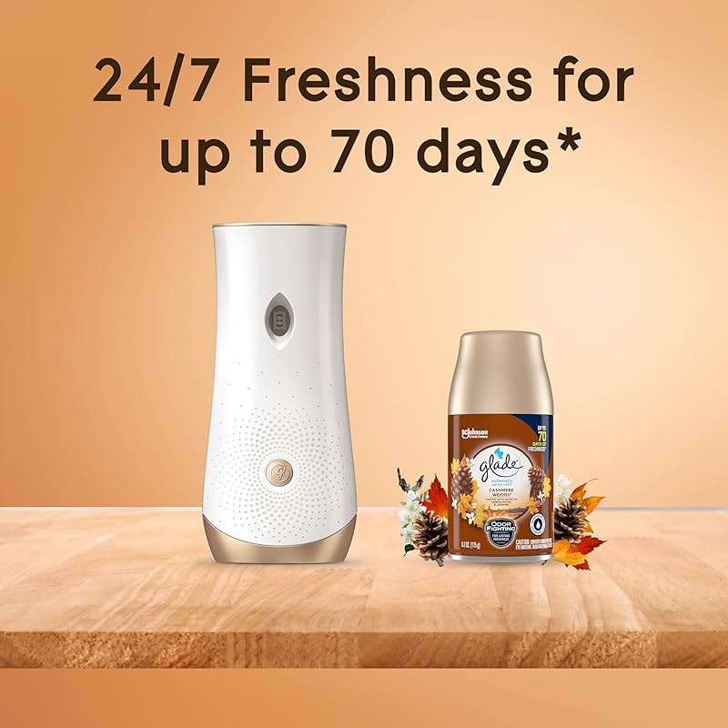 Glade Automatic Spray Refill, Air Freshener for Home and Bathroom, Cashmere Woods, 6.2 Oz, 2 Count - Image 6