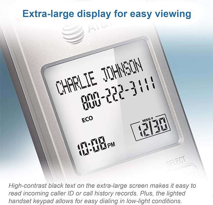 AT&T EL51203 DECT 6.0 2-Handset Cordless Phone with Full-Duplex Speakerphone, Backlit Display & Lighted Keypad, Caller ID/Call Waiting, Intercom, ECO Mode - Image 2