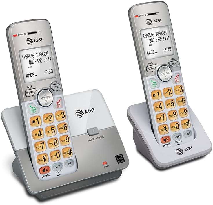 AT&T EL51203 DECT 6.0 2-Handset Cordless Phone with Full-Duplex Speakerphone, Backlit Display & Lighted Keypad, Caller ID/Call Waiting, Intercom, ECO Mode - Image 12