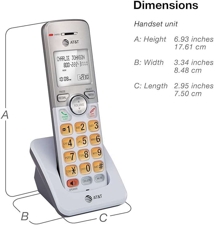 AT&T EL51203 DECT 6.0 2-Handset Cordless Phone with Full-Duplex Speakerphone, Backlit Display & Lighted Keypad, Caller ID/Call Waiting, Intercom, ECO Mode - Image 10