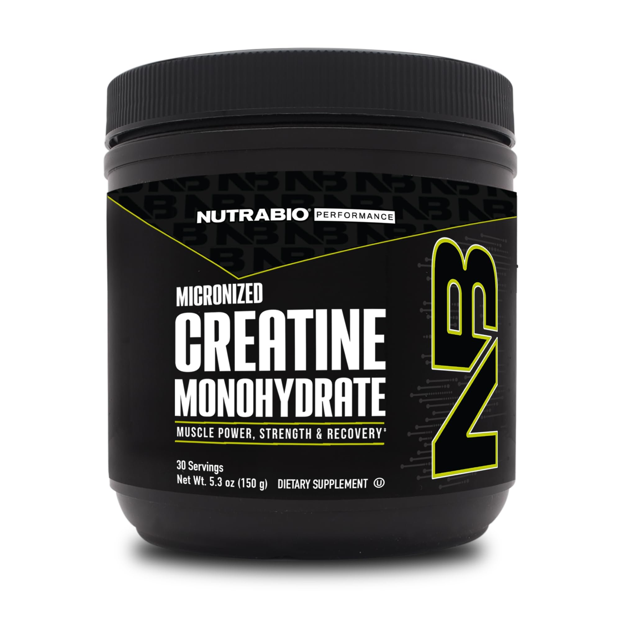 NutraBio Pure Micronized Creatine Monohydrate Powder Supplement, Unflavored, (150 g) - Supports Bulk Muscle Energy, Recovery, and Strength - HPLC Tested Creatine Powder Supplement for Men and Women - Product Image