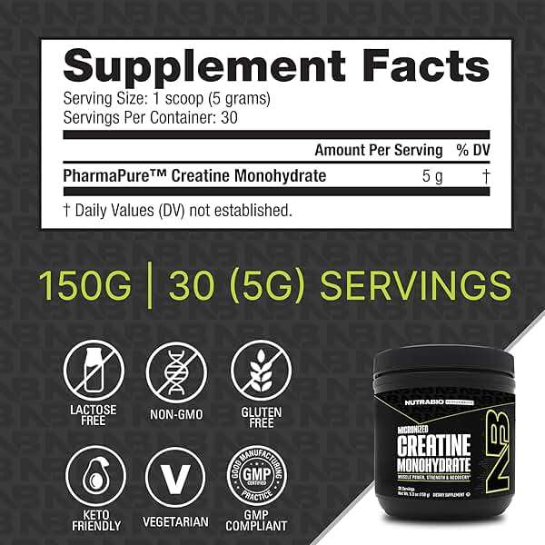 NutraBio Pure Micronized Creatine Monohydrate Powder Supplement, Unflavored, (150 g) - Supports Bulk Muscle Energy, Recovery, and Strength - HPLC Tested Creatine Powder Supplement for Men and Women - Image 2
