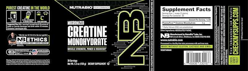 NutraBio Pure Micronized Creatine Monohydrate Powder Supplement, Unflavored, (150 g) - Supports Bulk Muscle Energy, Recovery, and Strength - HPLC Tested Creatine Powder Supplement for Men and Women - Image 9