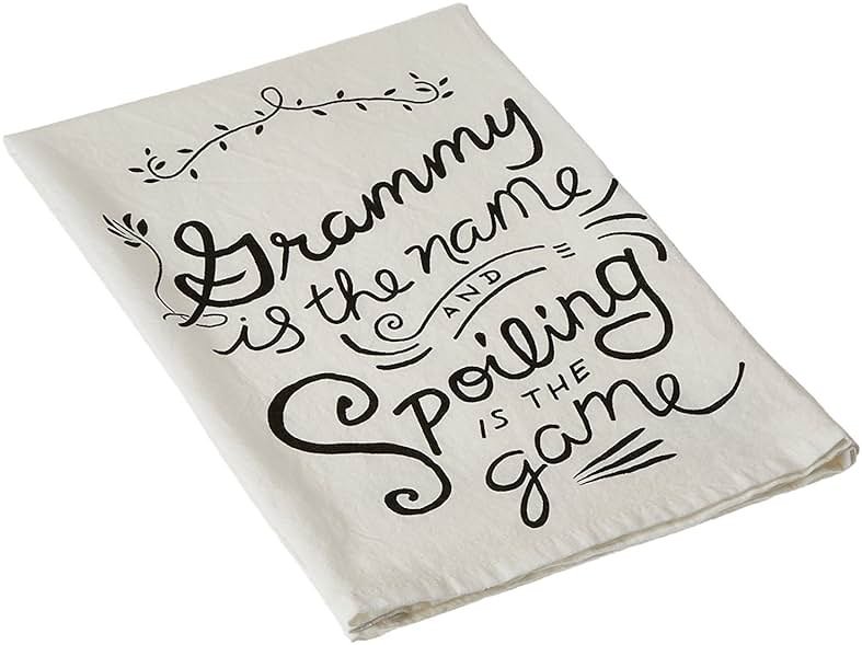 Primitives by Kathy 25541 LOL Made You Smile Dish Towel,Cotton, Granny is The Name 28" x 28" - Product Image