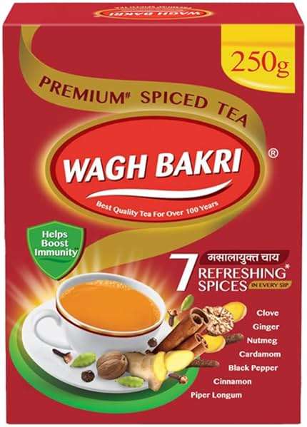 Wagh Bakri Masala Chai Spiced Tea - 250g Unique Blend of 7 Refreshing Spices - Image 1
