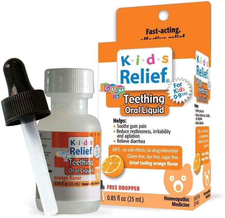 Kids Teething Oral Solution (Orange Flavour) (0.85oz) 25ml - Image 1