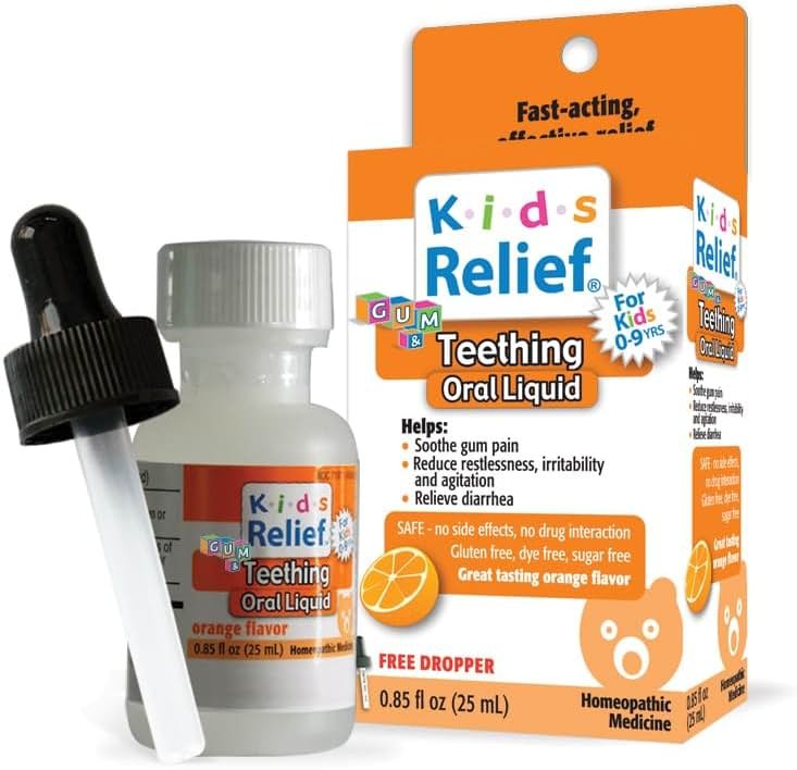 Kids Teething Oral Solution (Orange Flavour) (0.85oz) 25ml - Product Image
