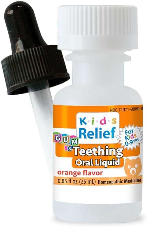Kids Teething Oral Solution (Orange Flavour) (0.85oz) 25ml - Image 2