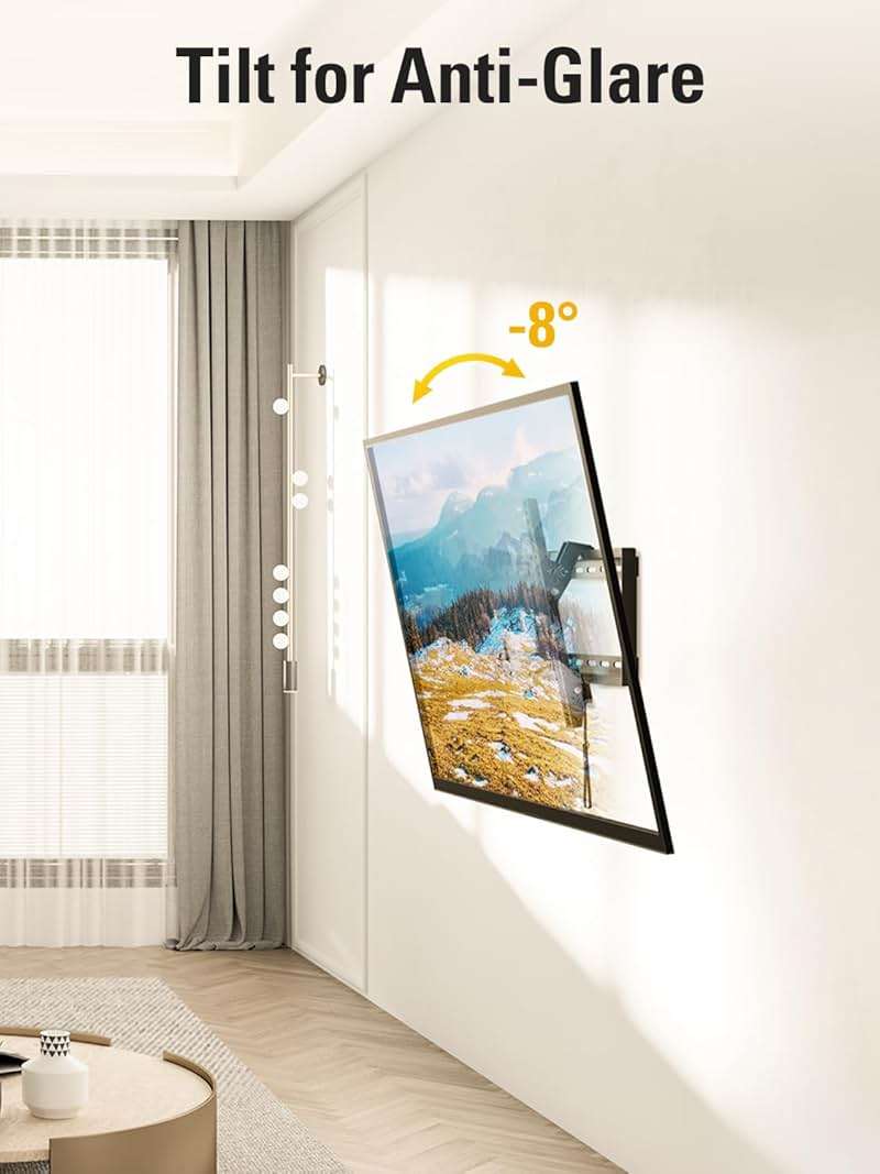 Mounting Dream TV Wall Mount for Most 37-75 Inch TVs, Universal Tilt TV Mount Fit 16", 18", 24" Stud with Loading Capacity 132lbs, Max Vesa 600 x 400mm, Low Profile Flat Wall Mount TV Bracket - Image 2