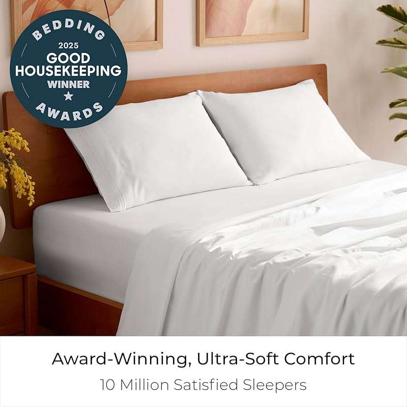 Mellanni Queen Sheets Set - 4 PC Iconic Collection Bedding - Hotel Luxury, Extra Soft, Cooling Bed Sheets - Wrinkle, Fade, Stain Resistant (Queen, White) - Image 2