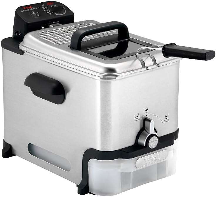 T-fal 3.5L Stainless Steel Deep Fryer with Basket for Home Use, 1700W, Deep Fryer with Oil Filtration, Temp Control, Digital Timer - Image 1