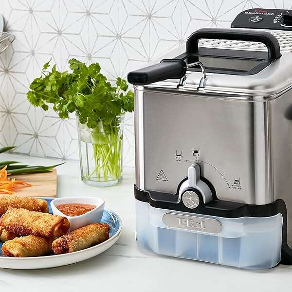 T-fal 3.5L Stainless Steel Deep Fryer with Basket for Home Use, 1700W, Deep Fryer with Oil Filtration, Temp Control, Digital Timer - Image 12