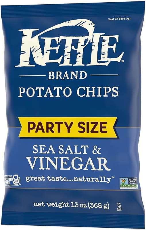 Kettle Brand Potato Chips, Sea Salt & Vinegar Kettle Chips, Party Size, 13 Oz - Image 8