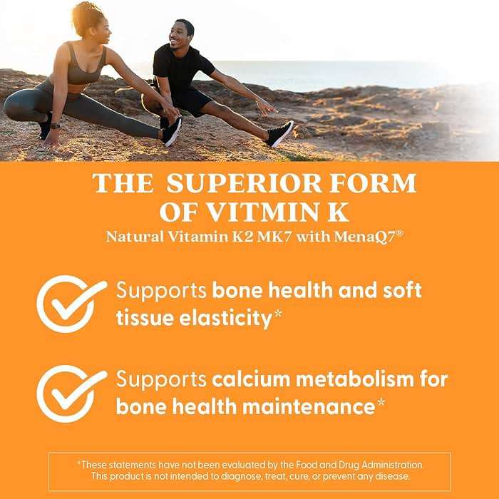 Doctor's Best Natural Vitamin K2 MK7 Supplement for Men & Women - Bone Health Support, 100 mcg Vitamin K-2 MK-7 Capsules with MenaQ7, Calcium Support, Non GMO, Vegan - 60 Veg Caps - Image 5