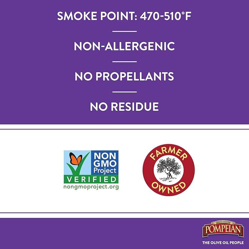 Pompeian 100% Avocado Oil Cooking Spray, Mildly Nutty Flavor, No Propellant, 5 Fl Oz - Image 5