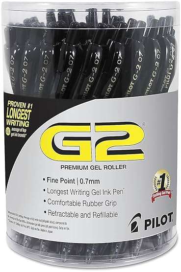 Pilot G2 Premium Gel Roller Pen, Retractable and Refillable, Fine Point 0.7 mm, Black Ink, 36 Count - Image 3