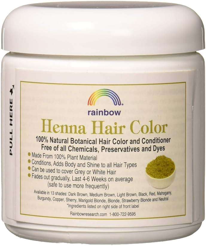Rainbow Research Henna Hair Color and Conditioner Persian Dark Brown Sable - 4 oz - Image 2