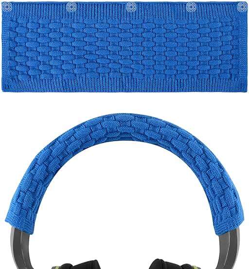 Geekria Knit Fabric Headband Cover Compatible with Sony WH-1000XM6/XM5/XM4 Headphones, Head Cushion Pad Protector, Replacement Repair Part, Easy DIY Installation (Ocean Blue) - Image 1