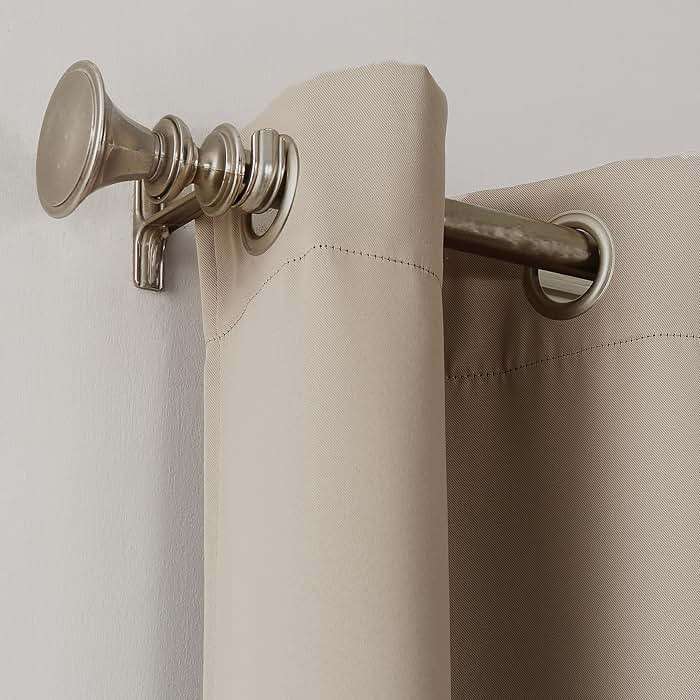 Sun Zero Easton Energy Saving Blackout Grommet Curtain Panel, 40" x 84", Stone - Image 2