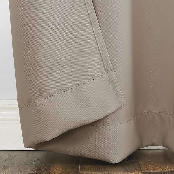 Sun Zero Easton Energy Saving Blackout Grommet Curtain Panel, 40" x 84", Stone - Image 3