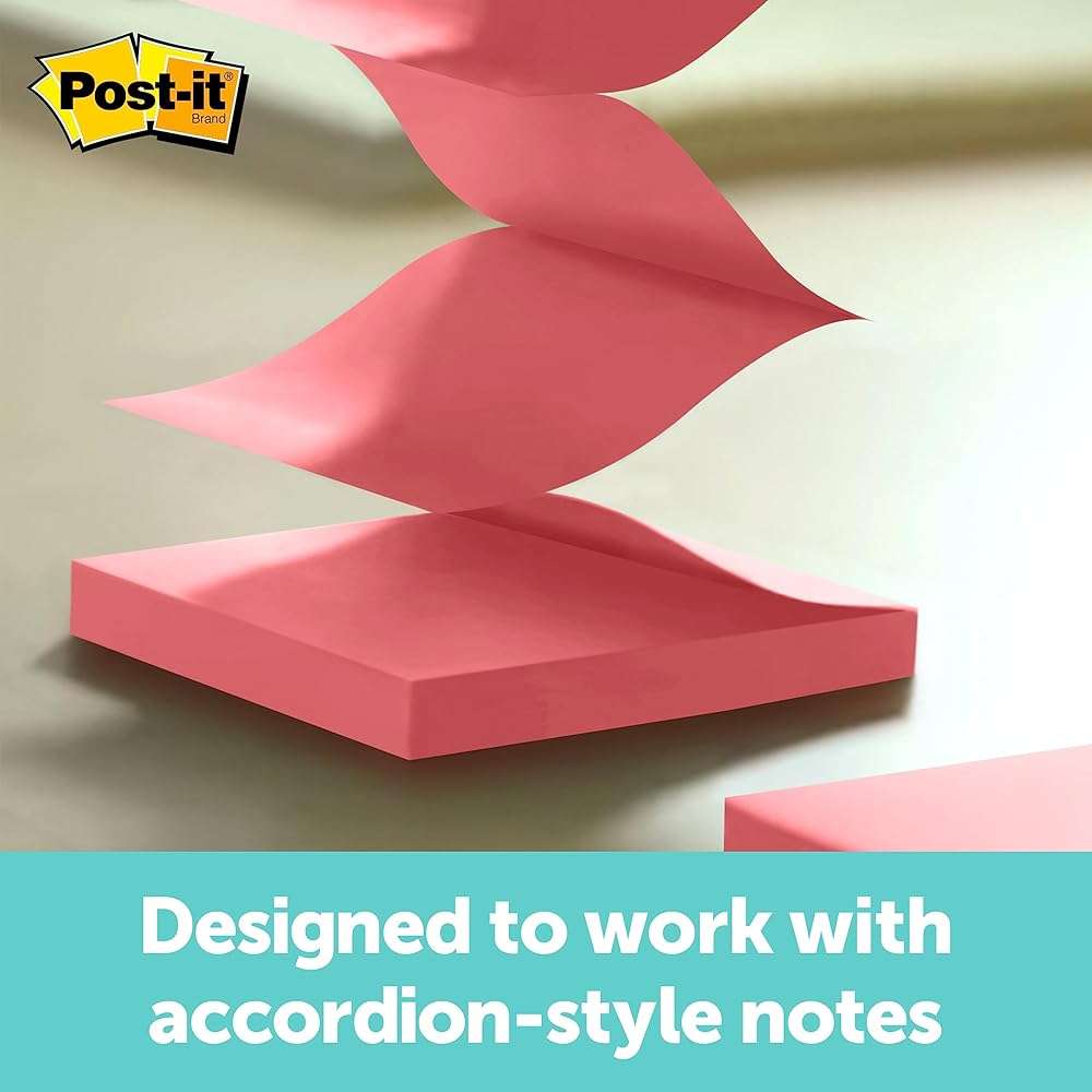 Post-it Pop-up Notes Dispenser, 3x3 in, Black Base Clear Top, Pack Includes Dispenser and a 45-Sheet Pad of Pop-up Notes (WD-330-BK) - Image 3