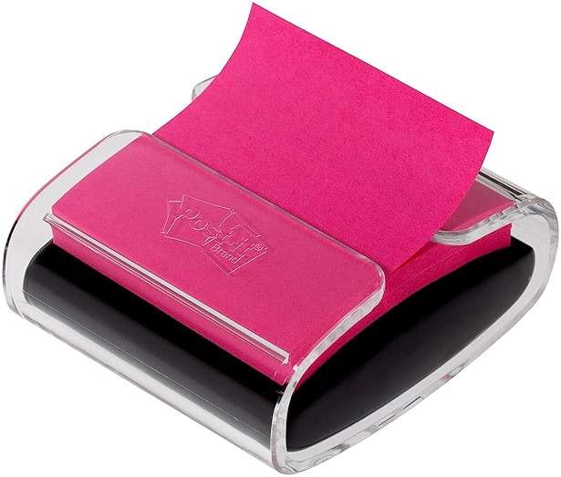 Post-it Pop-up Notes Dispenser, 3x3 in, Black Base Clear Top, Pack Includes Dispenser and a 45-Sheet Pad of Pop-up Notes (WD-330-BK) - Image 4