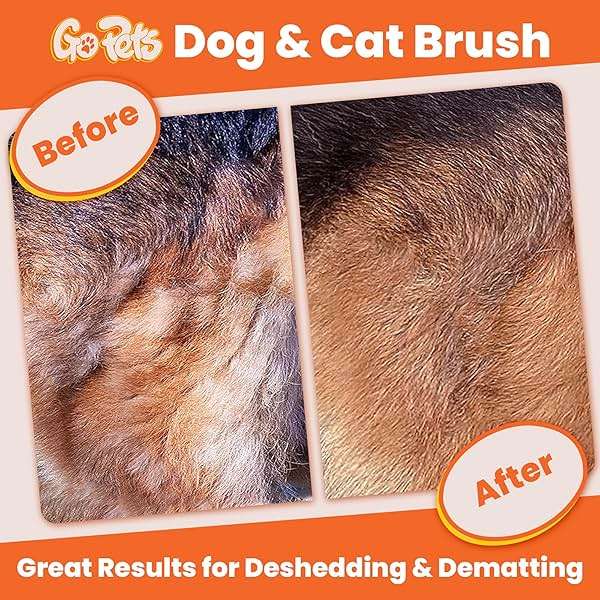 GoPets 2-in-1 Dematting Comb for Dogs, Pet Grooming Rake, Double-Sided Dog Brush for Shedding, Deshedding Brush for Cats, Undercoat Mat Dematting Tool for Long Haired Cats, Grooming Matting Hair - Image 2