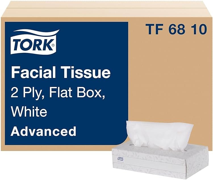 Tork Advanced Facial Tissue White Soft, Gentle 2-Ply, F1 Dispenser Compatible 30 Boxes x 100 Tissues (TF6810) - Product Image